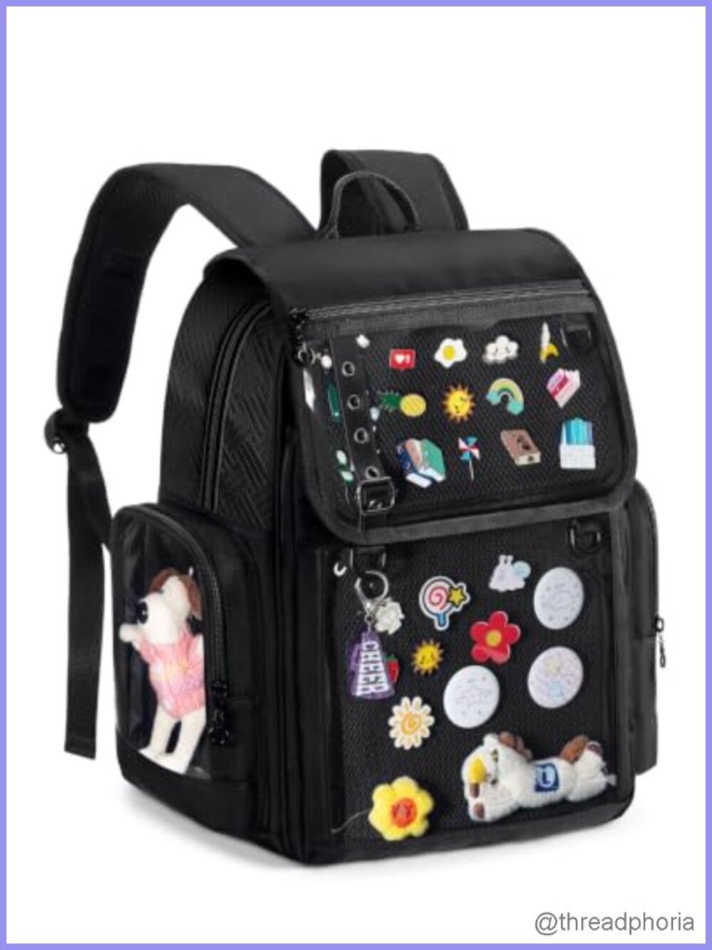 Ita Bag Backpack with 2 Inserts, Pin Display, Padded Laptop Sleeve 15.6"